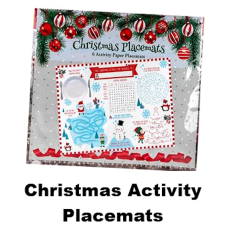 Christmas Activity Placemat, with Games - 6 Piece
